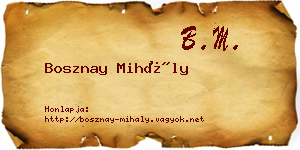 Bosznay Mihály névjegykártya